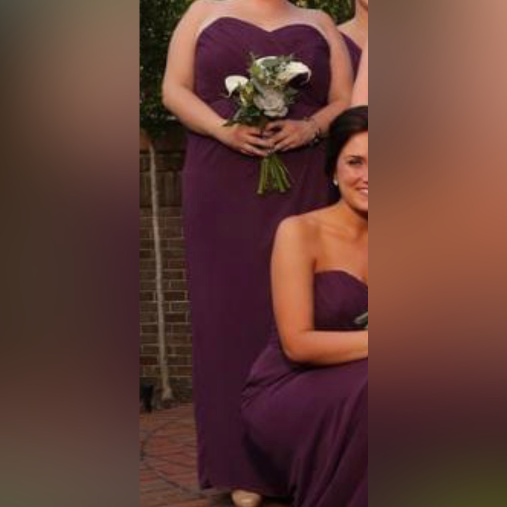 Dessy Collection  Vivian Diamond Bridesmaid Or Formal Dress Size 18 Aubergine